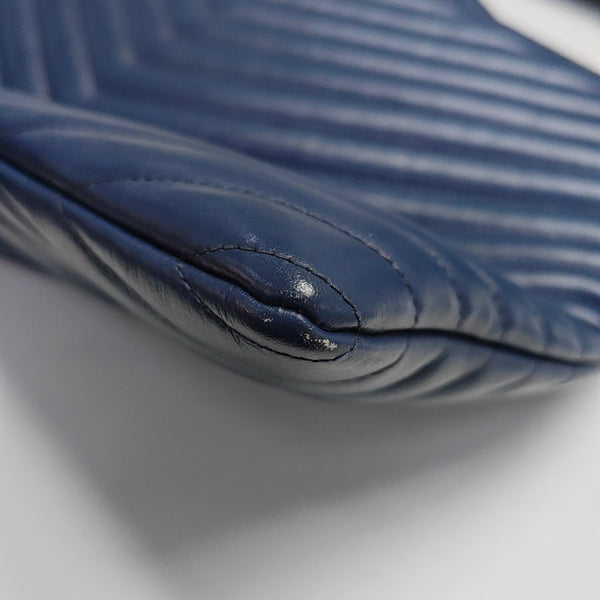 MONOGRAM Chevron Calfskin Blue