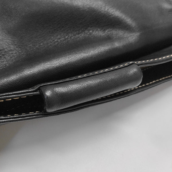 Quilted Lambskin Shoulder Bag Black