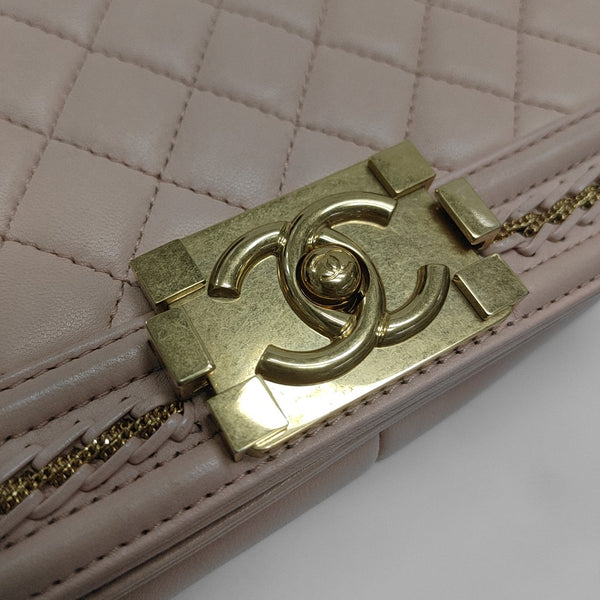 BOY CHANEL Medium Quilted Lambskin Pink