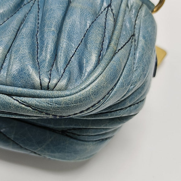 Calfskin Shoulder Bag Blue