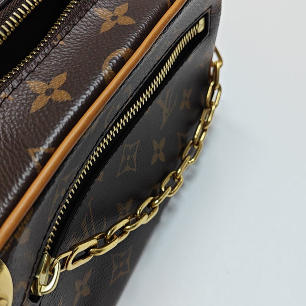 SOFT TRUNK Mini Monogram Coated Canvas Brown