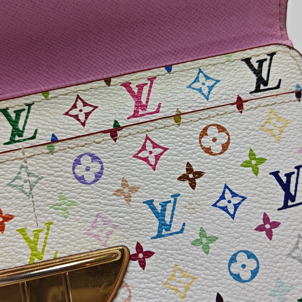 LV × TM EUGENIE Monogram Coated Canvas White Wallet