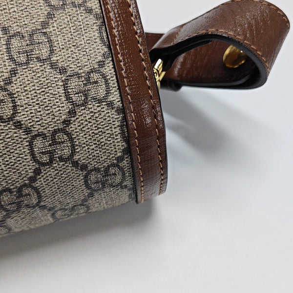 Horsebit 1955 Medium Monogram Coated Canvas Beige