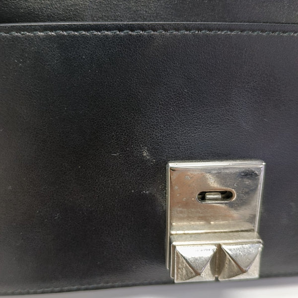 Elektra Mini Calfskin Black Wallet