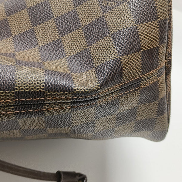 NEVERFULL MM Lona recubierta Damier Ebene Marrón