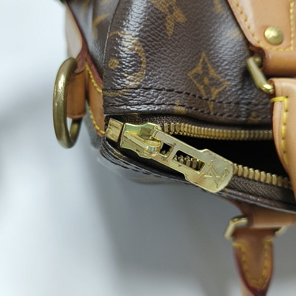 SPEEDY 25 Monogram Coated Canvas Brown