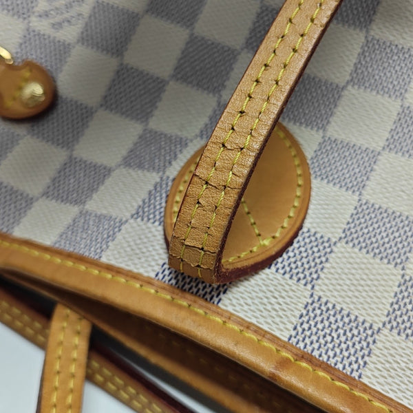 NEVERFULL MM Damier Azur Coated Canvas Beige