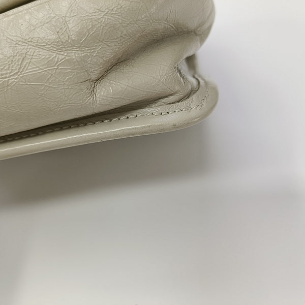 NIKI Mini Chevron Calfskin White