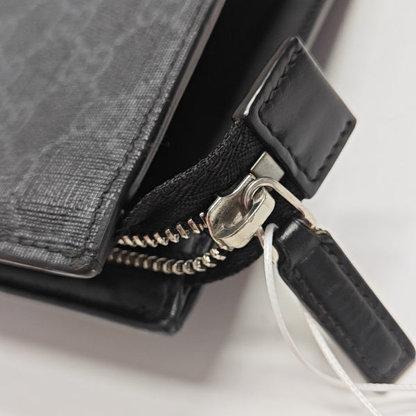 GG Supreme Monogram Coated Canvas Gray