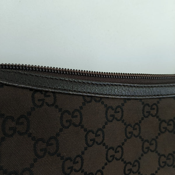 Monogram Canvas Shoulder Bag Brown