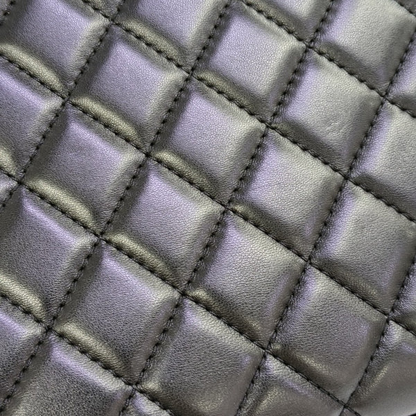 Quilted Lambskin Tote Bag Black