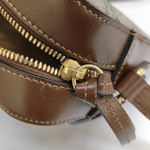 Horsebit 1955 Small Coated Canvas Beige