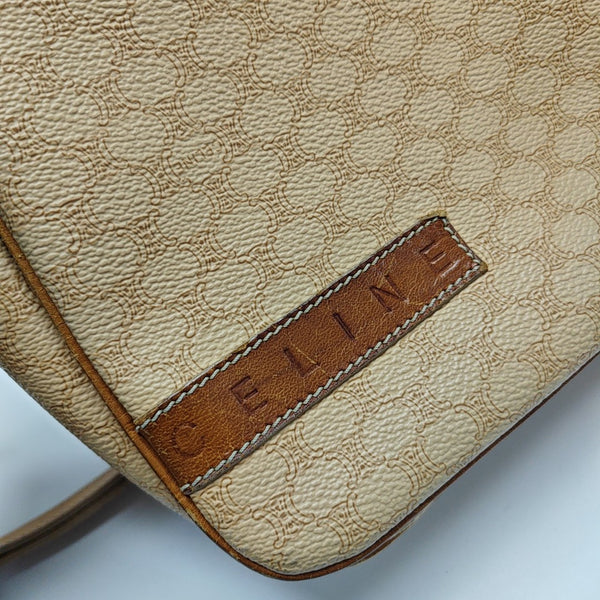 Coated Canvas Shoulder Bag Brown