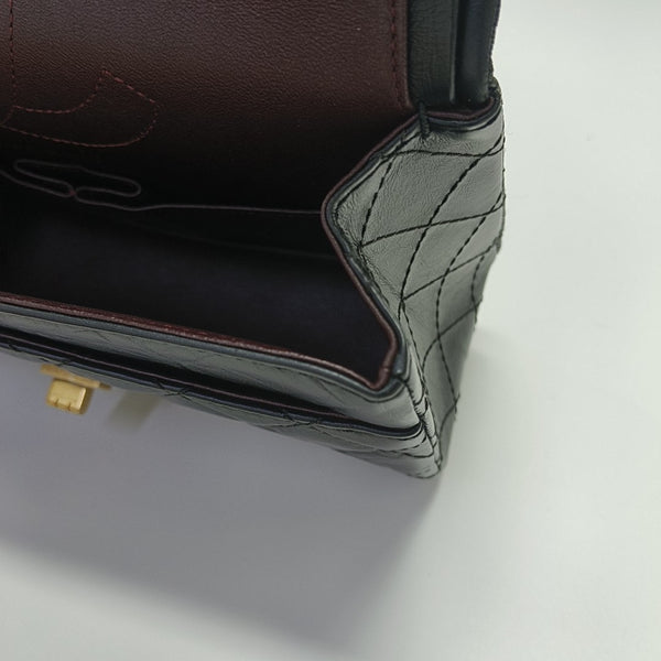 2.55 225 (small) Quilted Calfskin Black