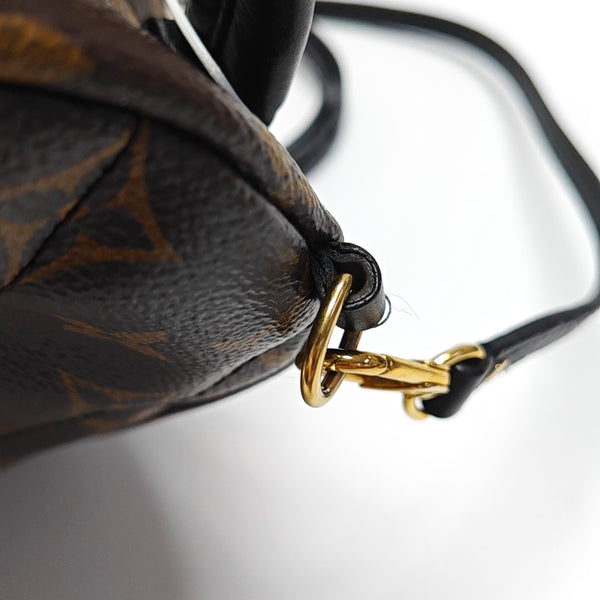 Authenticated pre-owned PALM SPRINGS Mini Monogram Coated Canvas Brown - Backpack at Looply
