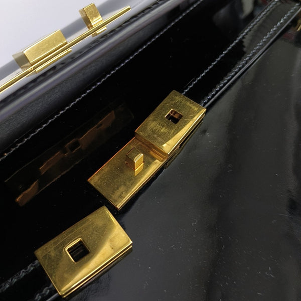 MANHATTAN Medium Patent Leather Black