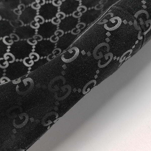 Monogram Suede Top Handle Bag Black