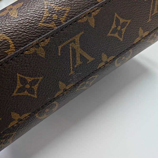 SAC PLAT BB Monogram Coated Canvas Brown