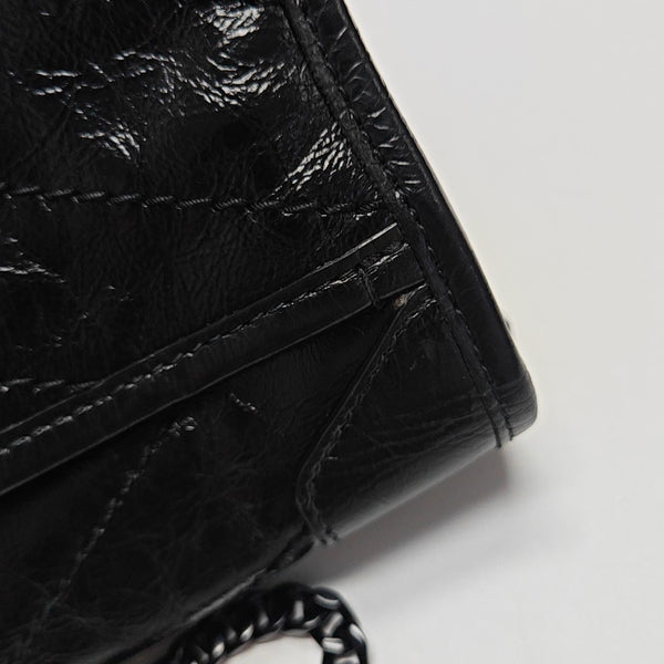 NIKI Mini Chevron Calfskin Black