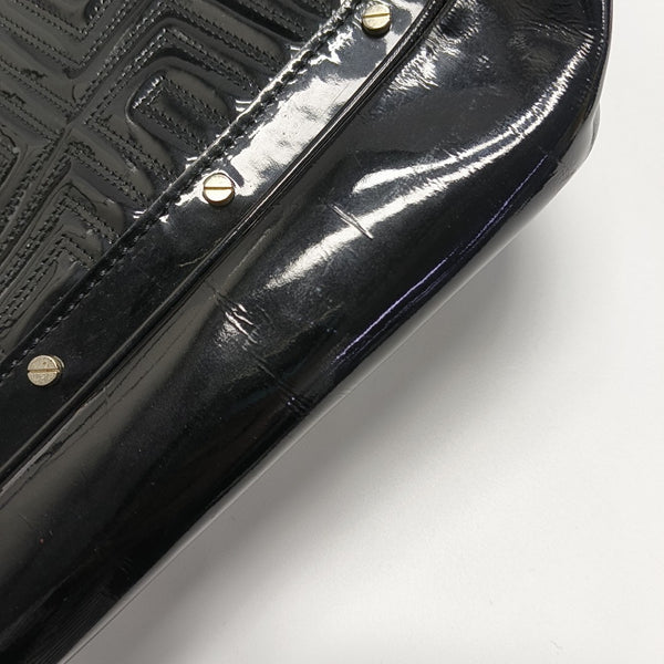 Patent Leather Shoulder Bag Black