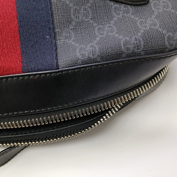 Monogram Coated Canvas Backpack Black