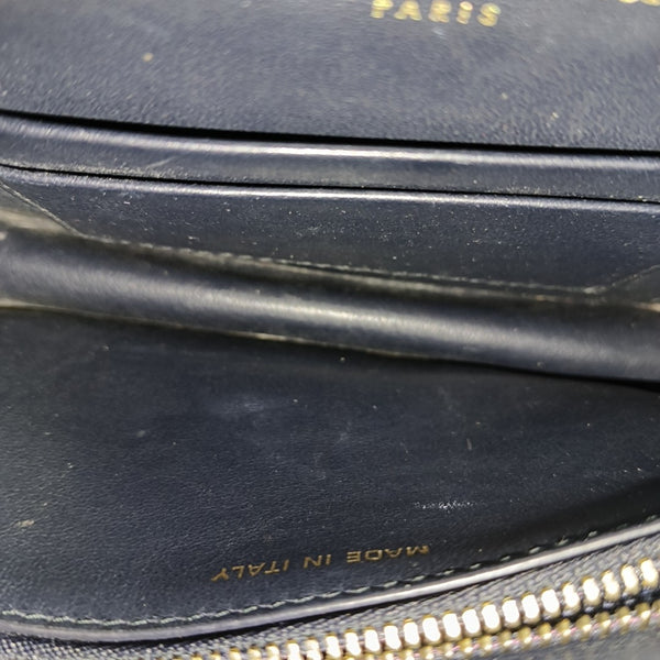 Saddle Mini Oblique Canvas Blue