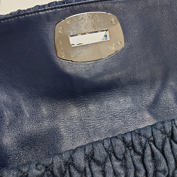 Crystal Quilted Denim Blue