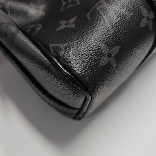 KEEPALL 25 Monogram Coated Canvas Black