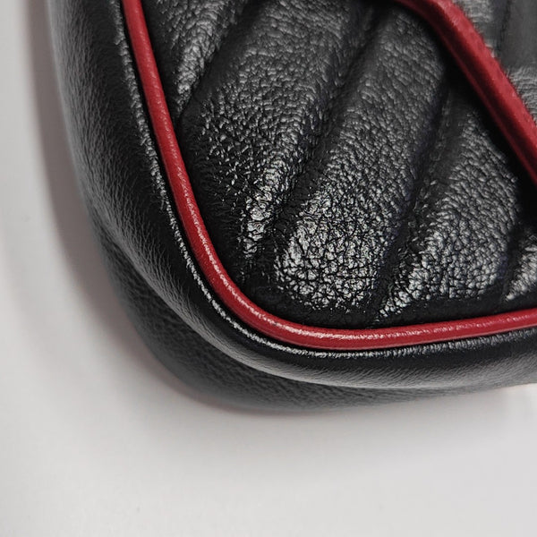 GG Marmont Super Mini Quilted Calfskin Black