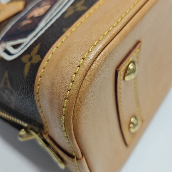 ALMA BB Monogram Coated Canvas Brown