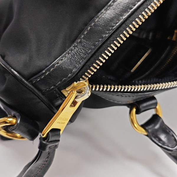 Nylon Shoulder Bag Black
