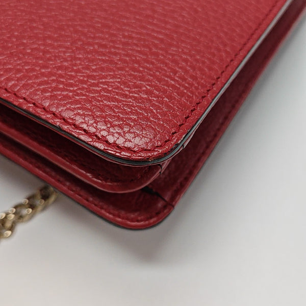 Interlocking G Small Calfskin Red