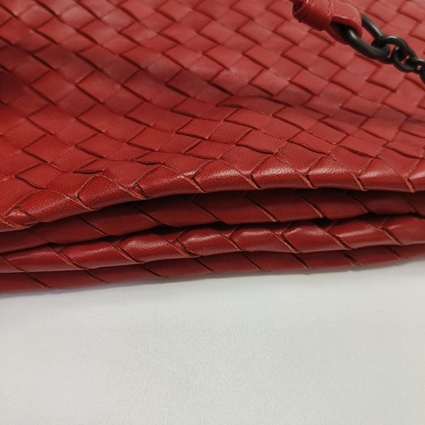 Calfskin Top Handle Bag Red