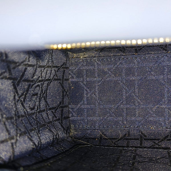 Lady Dior Small Cannage Lambskin Blue