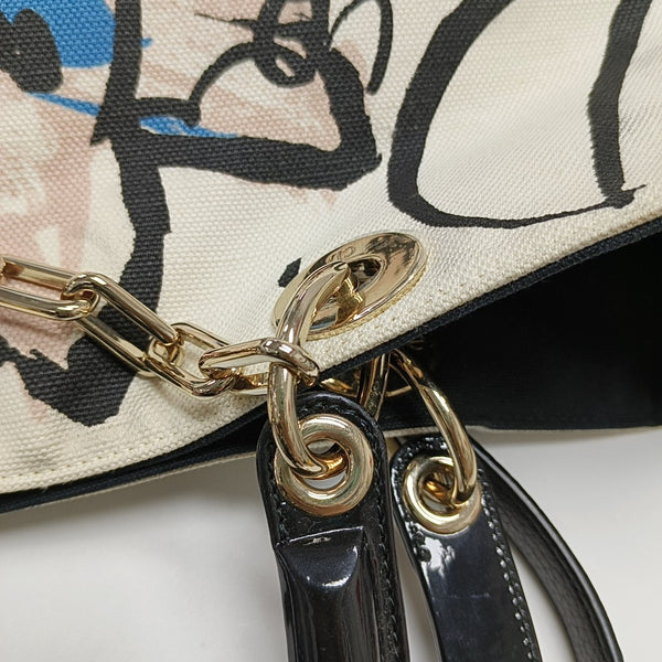 Lady Dior Large Canvas White