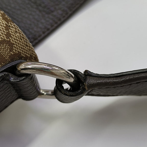 Monogram Canvas Shoulder Bag Brown