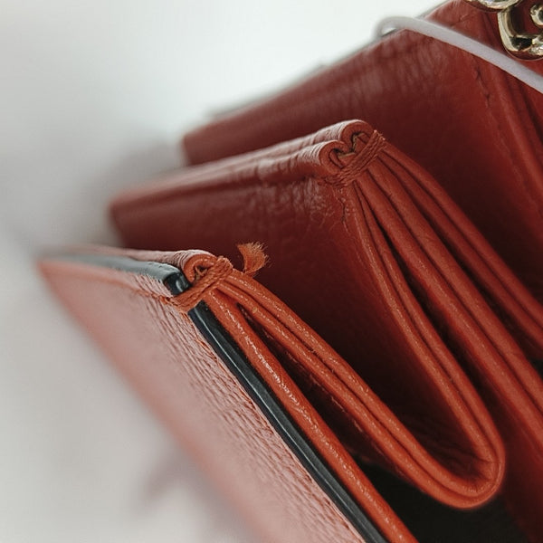 Interlocking G Small Calfskin Orange