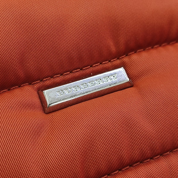 Quilted Nylon Shoulder Bag Red