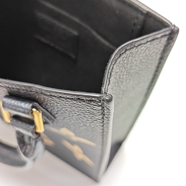 SAC PLAT Mini Monogram Calfskin Black