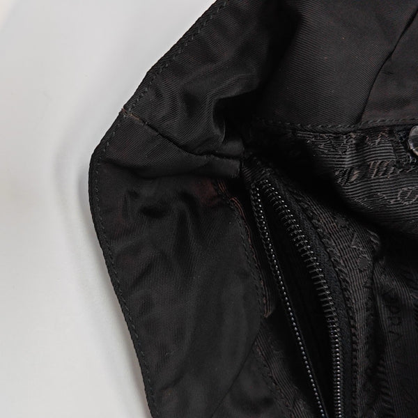 Nylon Top Handle Bag Black