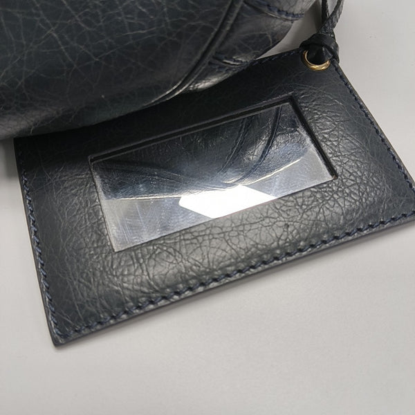 Pompon Bag Calfskin Gray