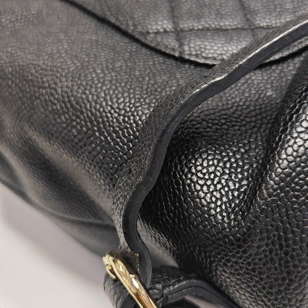 Quilted Grained Calfskin Black