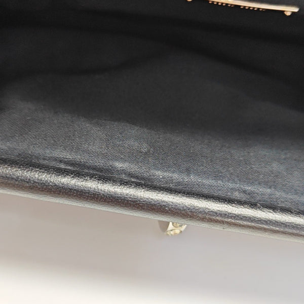 Quilted Lambskin Shoulder Bag Black