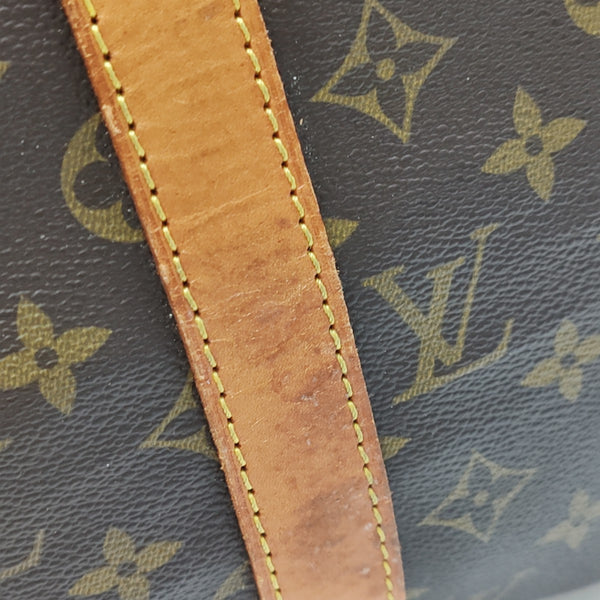 KEEPALL 50 Monogram Coated Canvas Brown