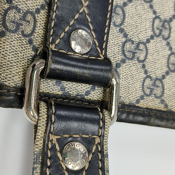 Monogram Coated Canvas Shoulder Bag Blue