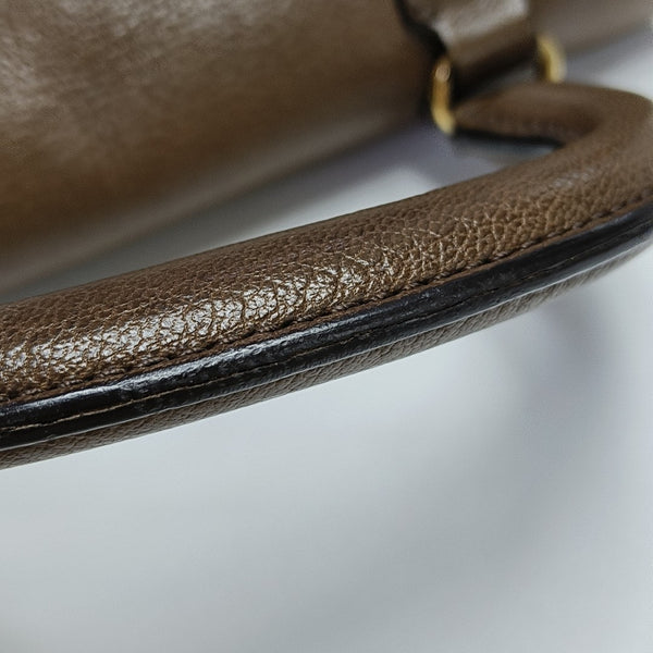 Calfskin Shoulder Bag Brown