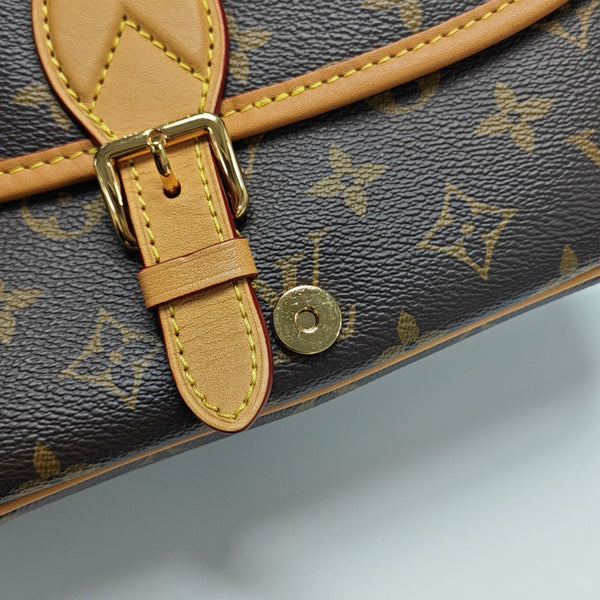 DIANE Monogram Coated Canvas Brown