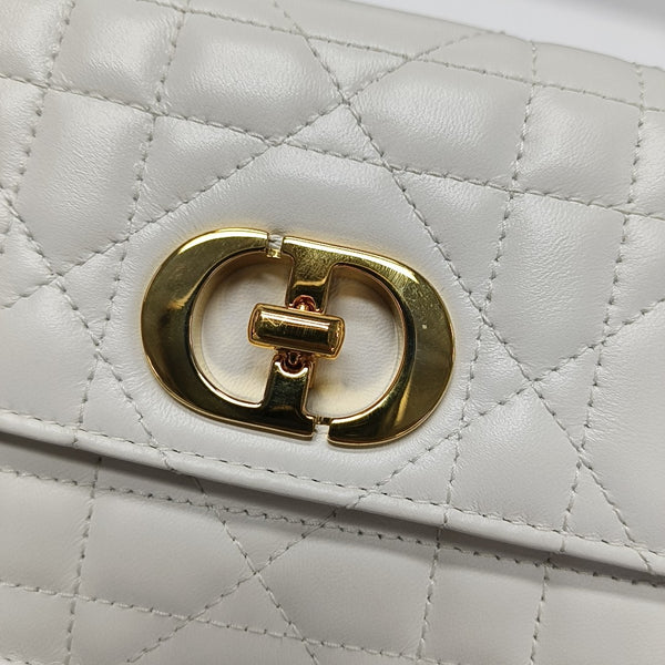 Miss Caro Cannage Lambskin White