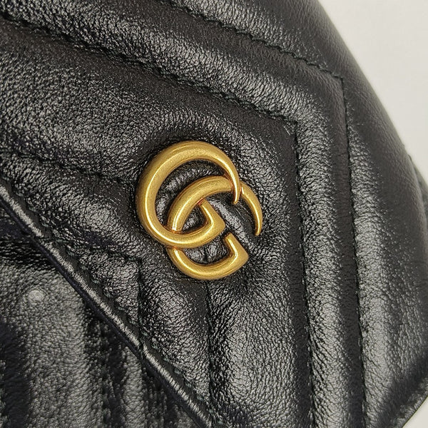 GG Marmont Mini Quilted Calfskin Black