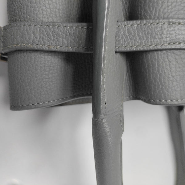 Authenticated pre-owned BIG BAG Nano Calfskin Gray - Bucket Bag at Looply